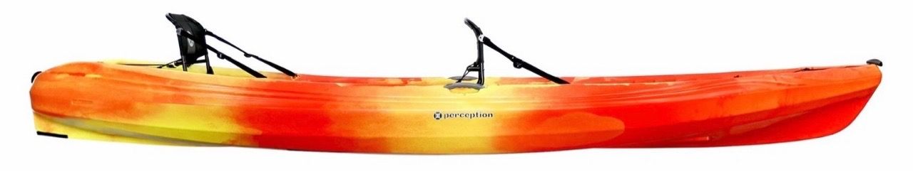 Perception Rambler 13.5 Tandem Two Person Kayak + Paddles