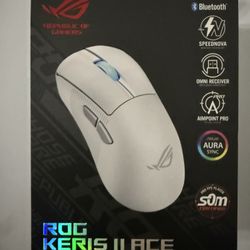 ASUS - ROG Keris II Ace Ultralight Wireless Optical Gaming Mouse - White