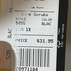 Work Scrubs Size 1X ~ New