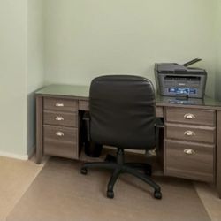 Heavy Duty Desk With Glass Top