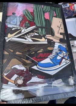 Big canvas wall art nike jordan cuadros decorativos grandes
