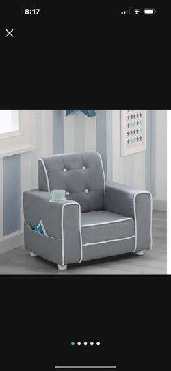 New Upholstered Grey Kids Chair 