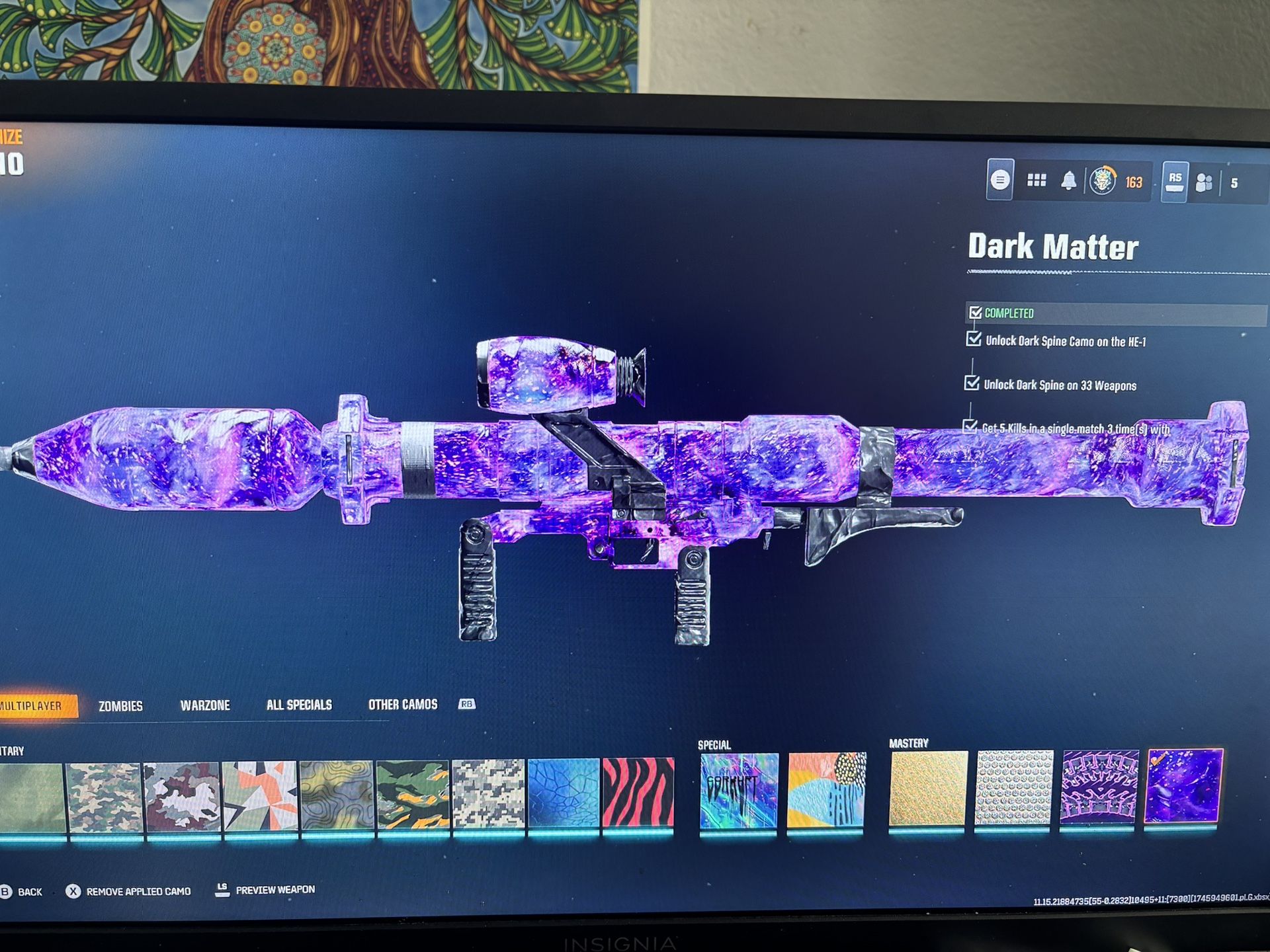 Bo6 Dark Matter/ Dark spine Acct
