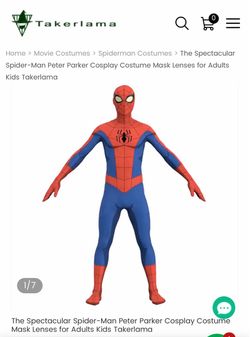 The Spectacular Spider-Man Peter Parker Cosplay Costume Mask Lenses for Adults Kids Takerlama