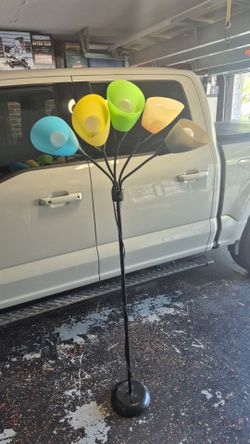 5-Head Floor Lamp with Colorful Shades