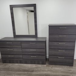 Dresser Whit Mirror And Chest - Cómoda Con Espejo Y Gavetero 