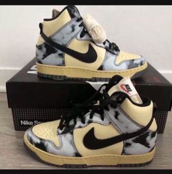 NIKE DUNK HIGH 1985 SP BLACK ACID WASH LEMON BLACK GOLD Sz 7.5