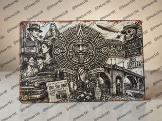 Los Angeles Chicano Culture Metal Tin Sign