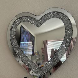 Glass Heart Mirror