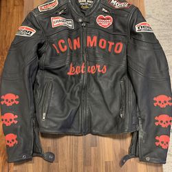 🚨 MOVING OUT OF STATE FIRE SALE: Icon Motorhead Leather Jacket (Size L) - Battle-Scarred / Project 🚨