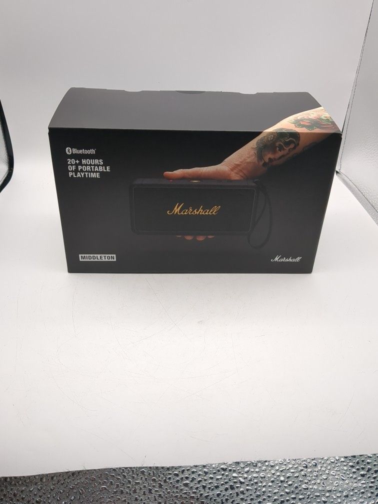 Marshall Middleton Bluetooth Portable Speaker - Black & Brass