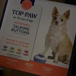 Top-Paw 4 Recordable Talking Buttons Dog Training Teach Dogs to Communicate