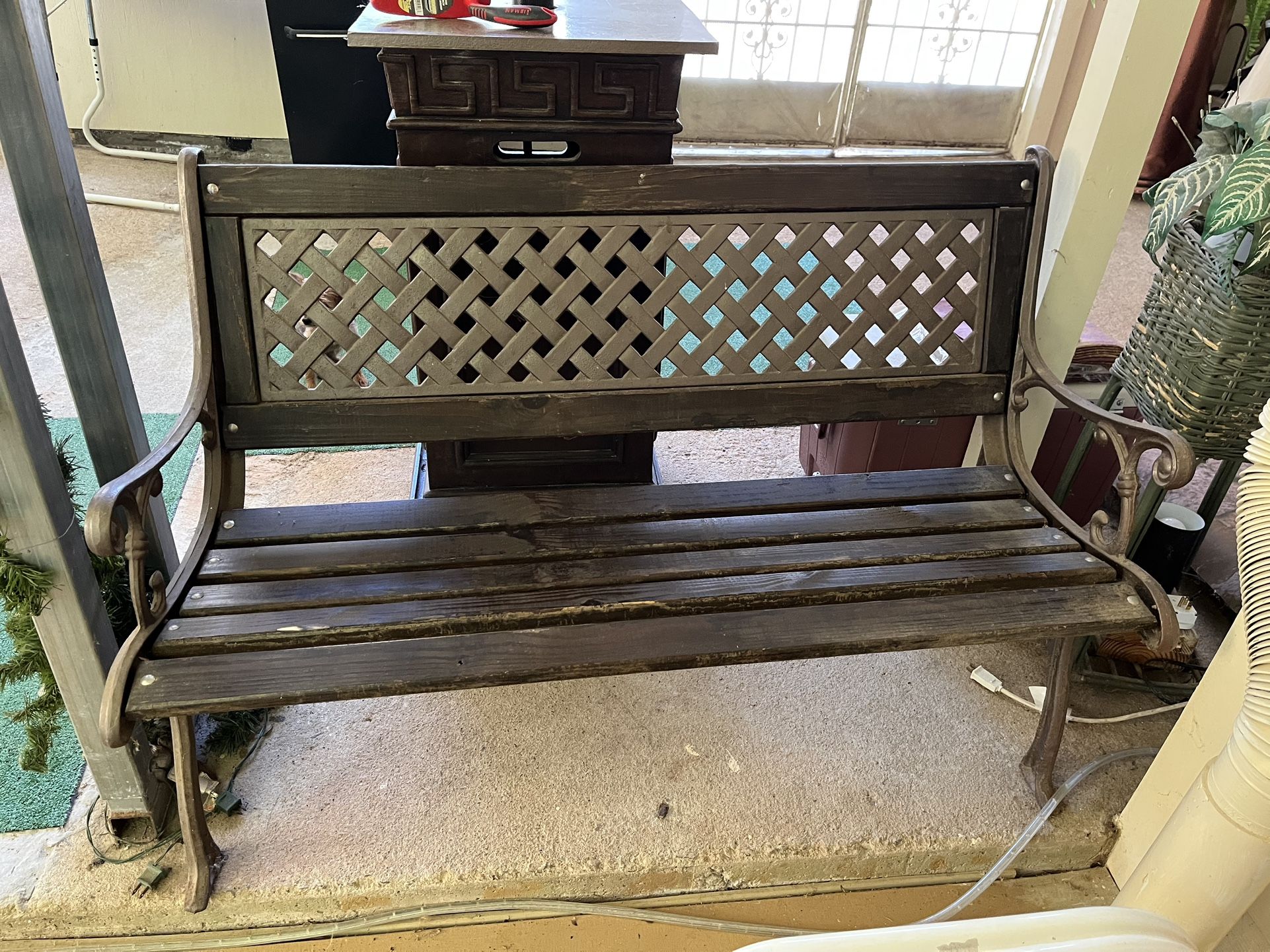 Cast Iron And Wood Park Bench