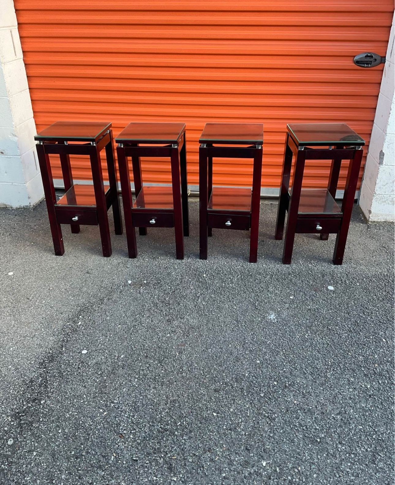 4 Pieces Glass Tables