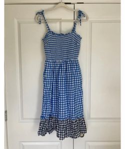 Draper James Taylor Smocked Nap Dress XS Blue Gingham pickup from Northridge area