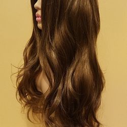 Long Brown Wavy Wig