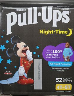 Huggies night time pull ups, 4T-5T, 52 count