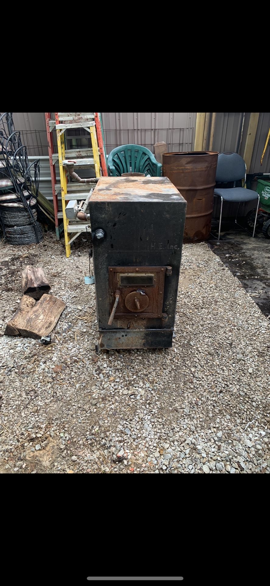 Homemade Wood-Burning Boiler for Sale