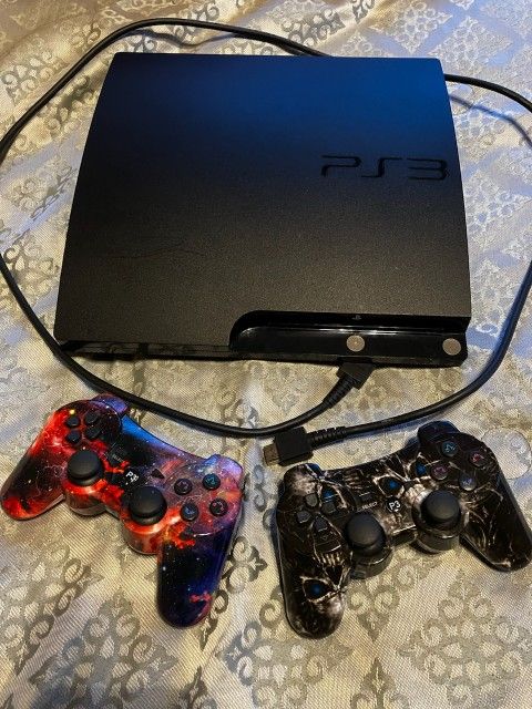 PS3 With Two Controllers 