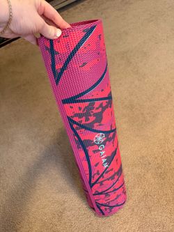 Gaiam Yoga Mat Pink Floral Print