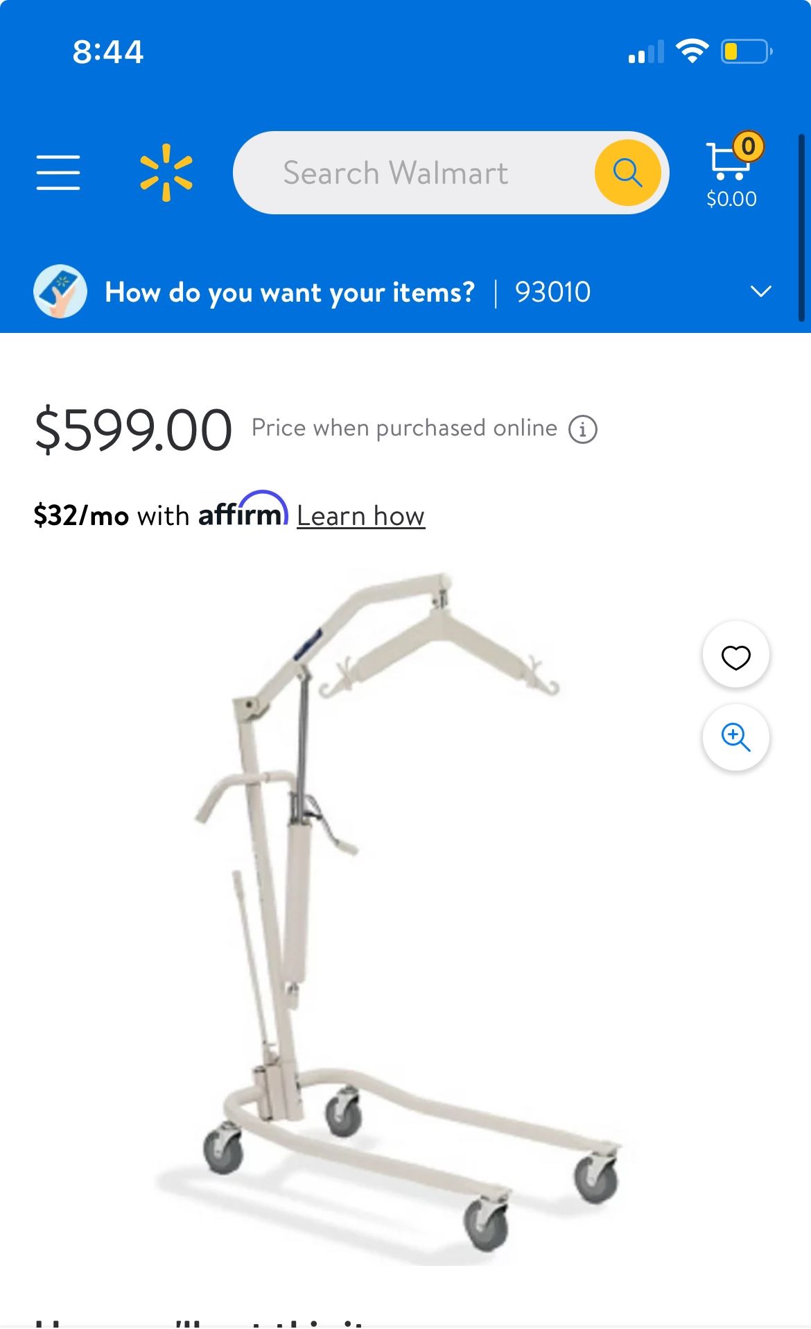 Hydraulic Patient Lift 