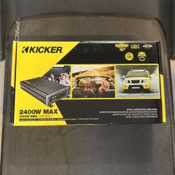 Kicker 2400 Watts Bass Amplifier 1 Channel 1200 RMS Power 1 Channel Monoblock