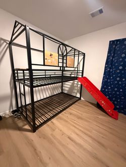 Twin Size Bunk Bed With Slide