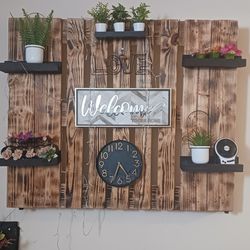 Hand Made Wood Burned Pallet Wall Decor