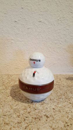 camus napoleon cognac golf ball miniator decanter lemoge castle france