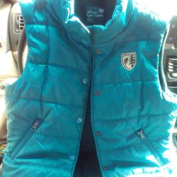 American Eagle Outfitters Teal Puffer Vest 