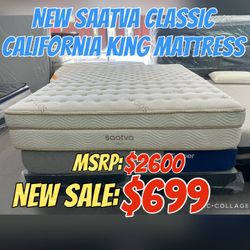 NEW SAATVA CLASSIC CALIFORNIA KING MATTRESS