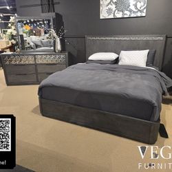 King-Bedroom-Set-4pc ✅ Delivery available ✅ Financing Options Available!✔️✨️No Credit Needed✔️✨️$0 Or $50 Down Payment✨️