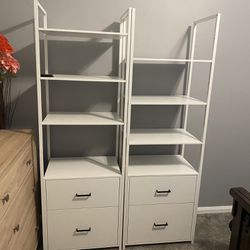 White Shelving Units 