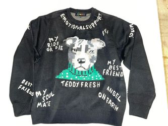 Teddy Fresh Emotional Support Sweater (Black)