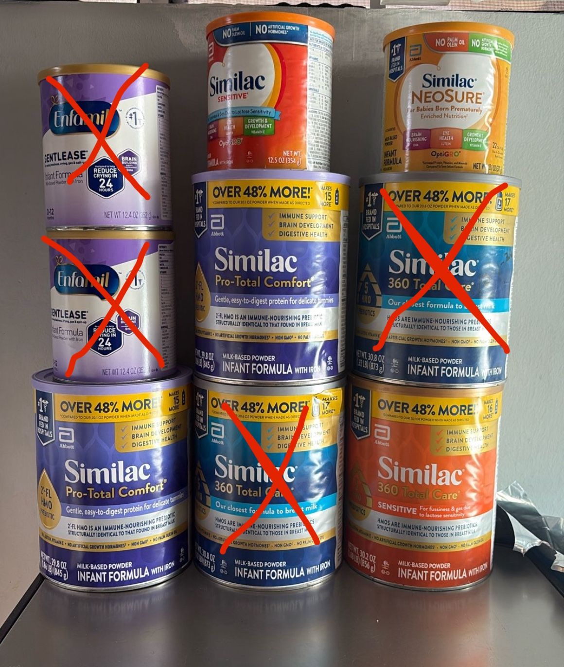Baby Formula  Milk Leche Similac enfamil - Different Sizes 