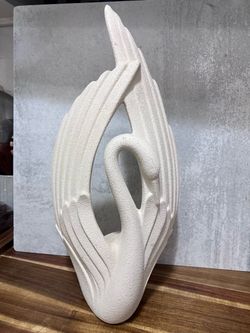 Vintage Royal Haeger White Swan Abstract Sculptural Figurine Decor