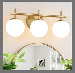 Bathroom Vanity 3-light Brushed Gold