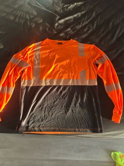 Orange reflective long sleeve shirt