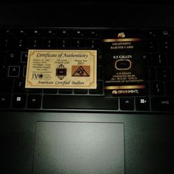 Gold 99.99 1.5 Grain Barter Cards