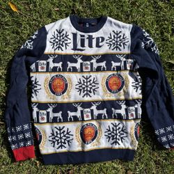 Miller Lite ugly Christmas Sweater Men’s Size l