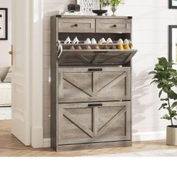 Flip Drawer Shoe Rack