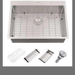 Stainless steel top mount sink
