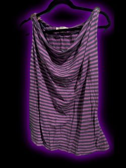 Purple And Black Striped Tank Top 