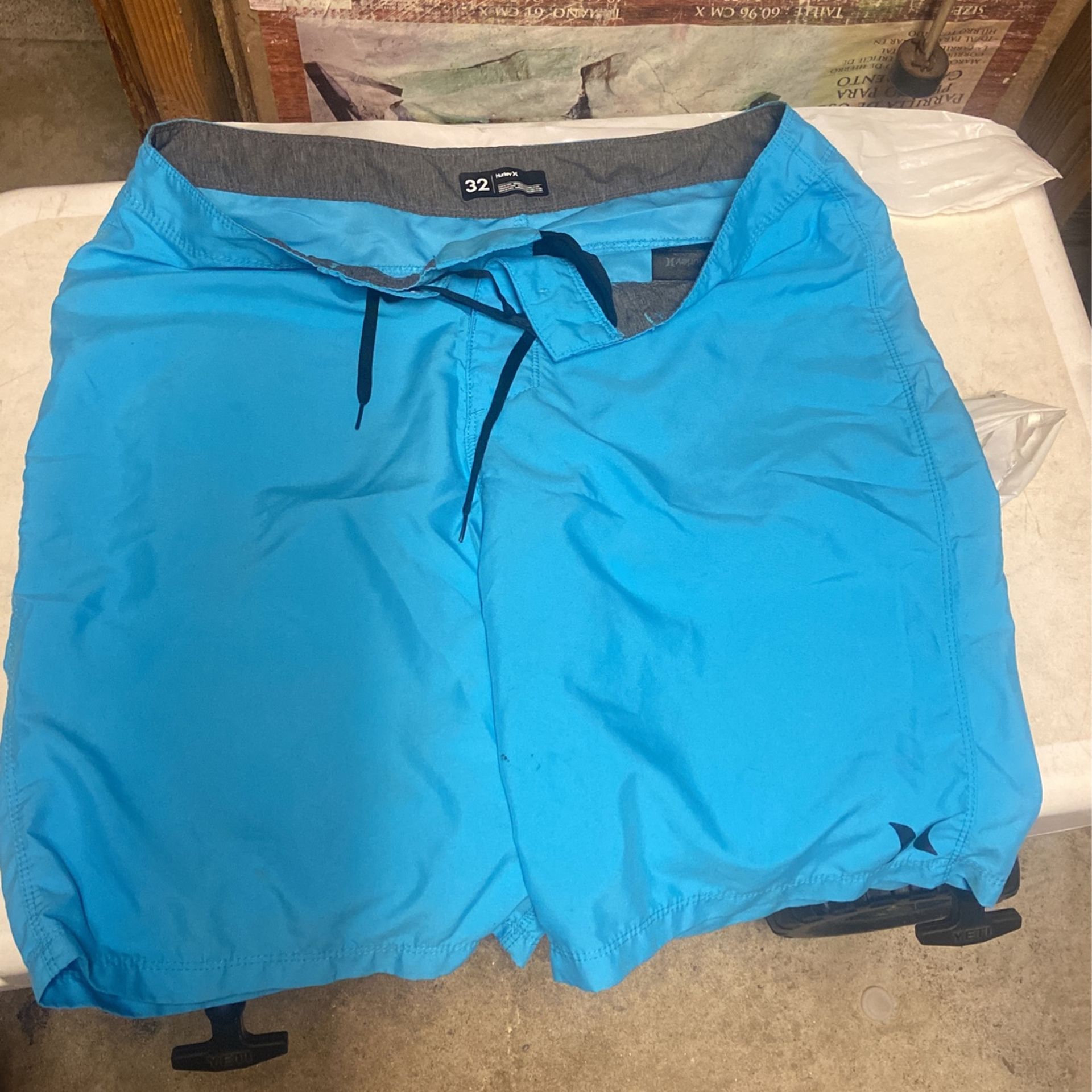 Hurley Blue Board Shorts Size 32