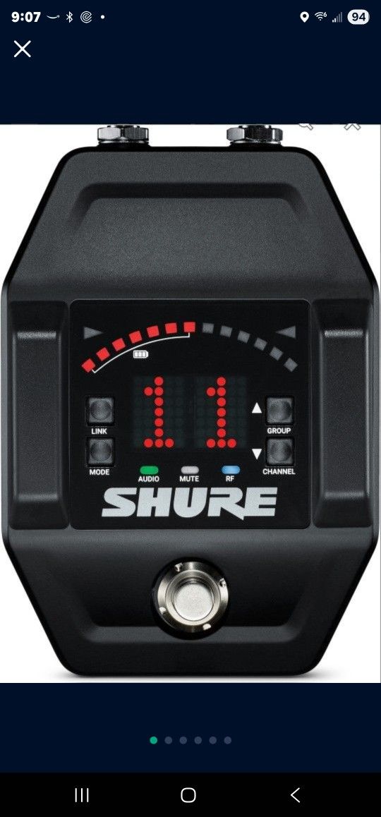 Shure GLXD6+ Digital Wireless Guitar Pedal Receiver