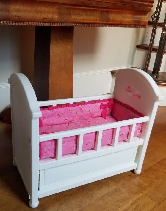 American Girl Bitty Baby Doll Crib With Storage Drawer  $75