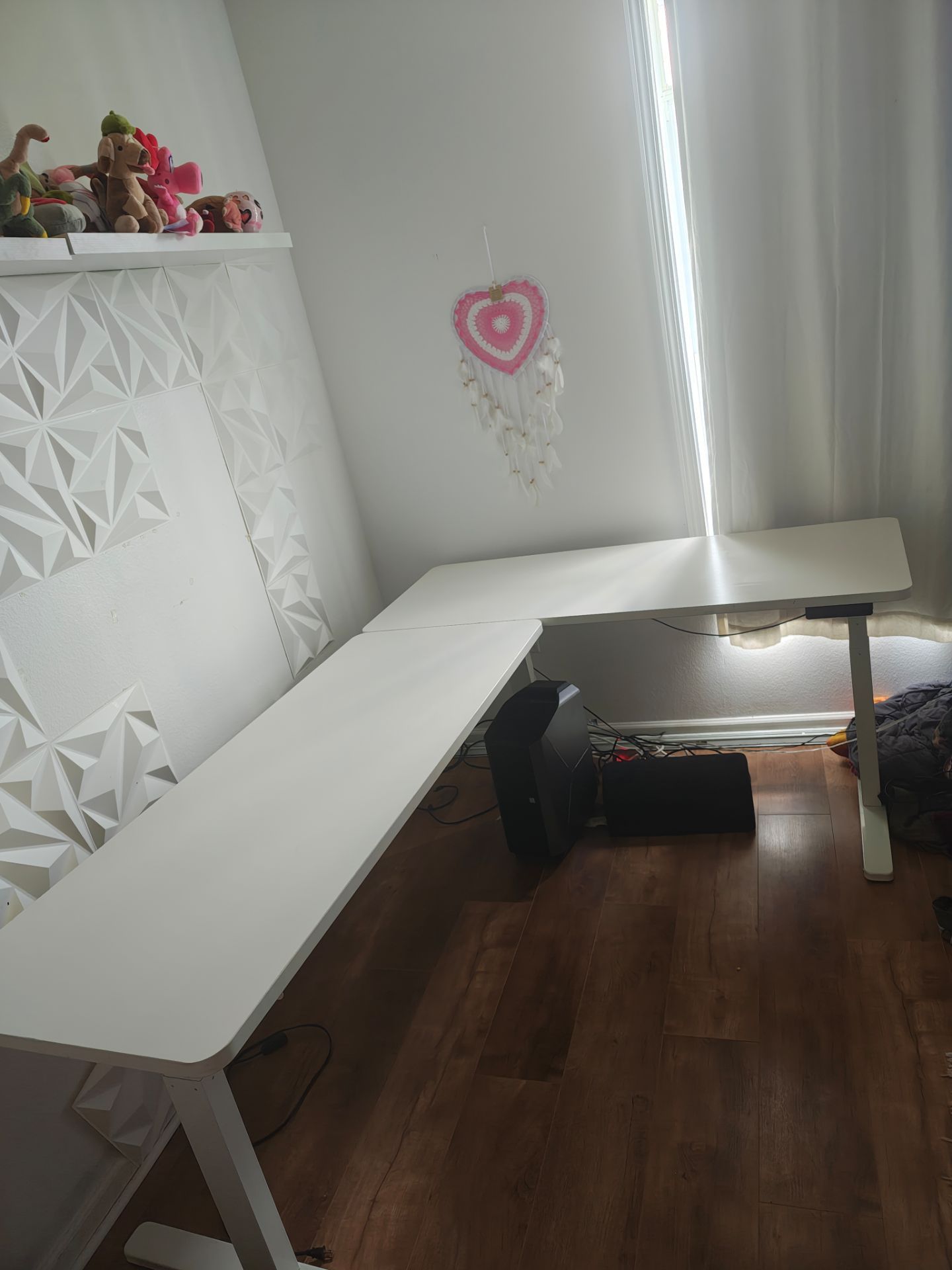 L shaped standing desk