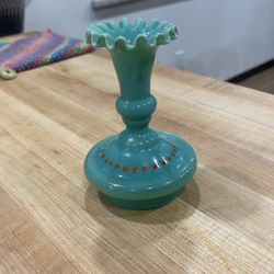 Blue Opaline Glass Vase