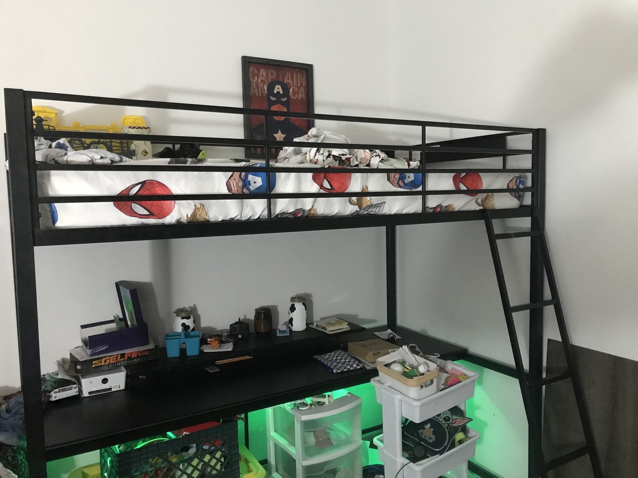Loft Twin Kids Bed With Desk