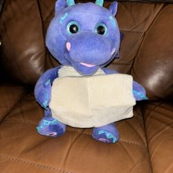 Duncan The Storytelling Dragon 12" Animated Stuffed Animal Plush Toy | Mouth Moves, Head Sways and Eyes Light Up | Recites 5 Fairy-Tales